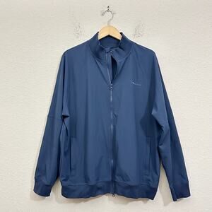 OUTDOOR VOICES High Stride Jacket Navy Blue Full Zip Performance Outdoor
